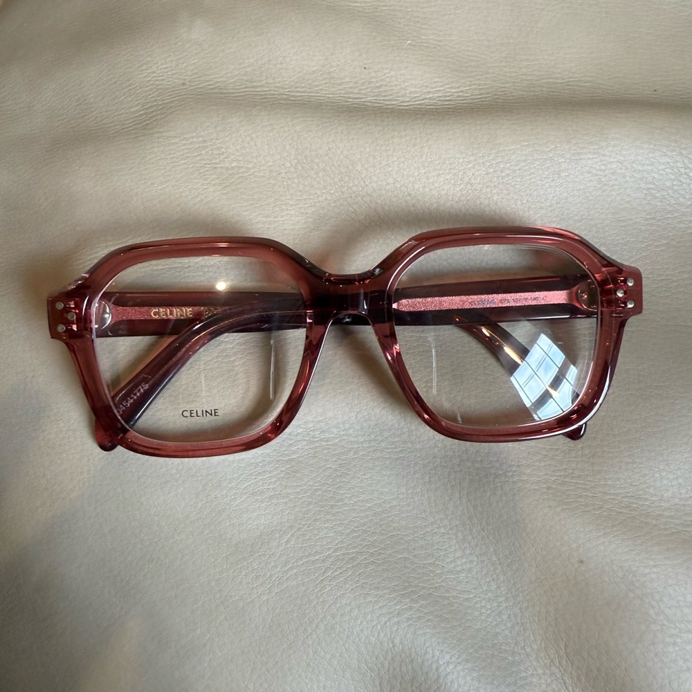 Celine Pink Bold Square Glasses